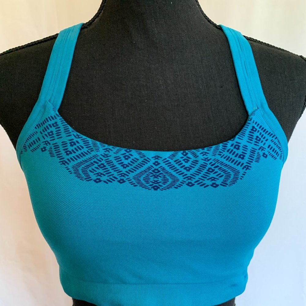 Patagonia Seamless Sports Bra Turquoise Sz L